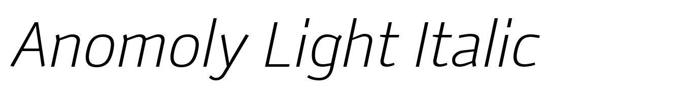 Anomoly Light Italic